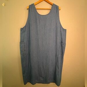 JG HOOK Denim Sleeveless Shift Dress - Blue
